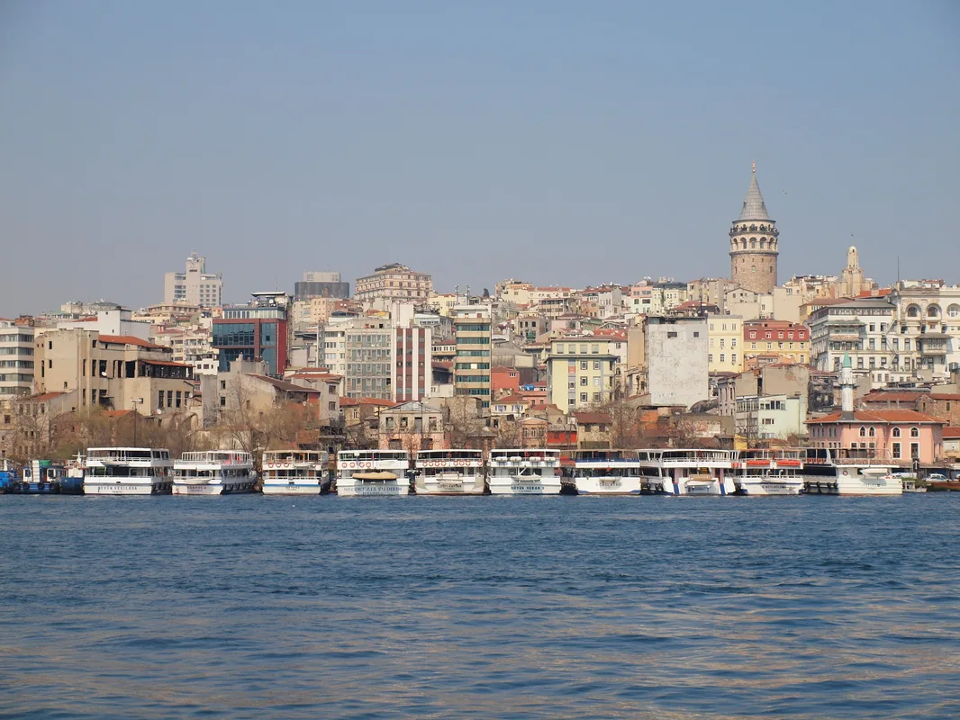 The Golden Horn with the Galata Tower rising above the waterfront
