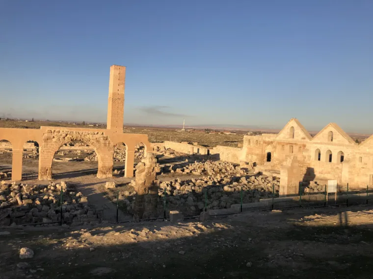 The arches and standing tower of the ruined great mosque at Harran