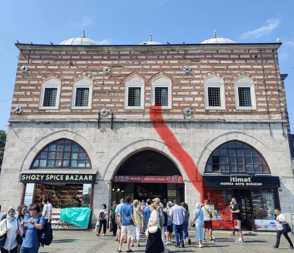 Where we meet you at İtimat, at the Spice Bazaar entrance