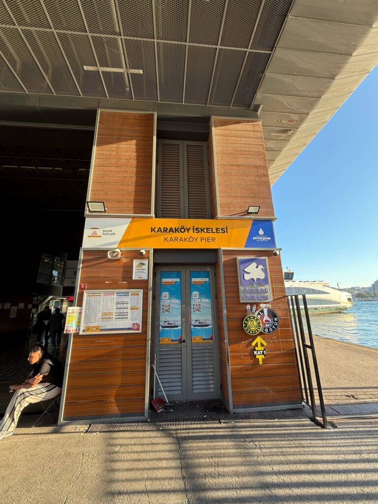 Where we meet you at Karaköy ferry pier (Karaköy İskelesi)